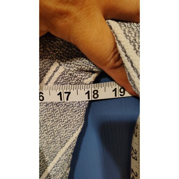 Maeve Anthropologie Women's Gray Striped Wrapped Column Dress Size Medium - Picture 7 of 7